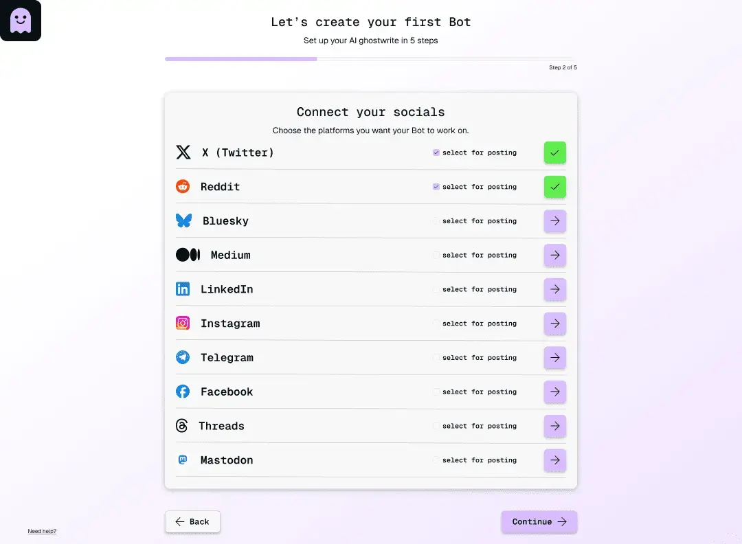 App showcase step 1